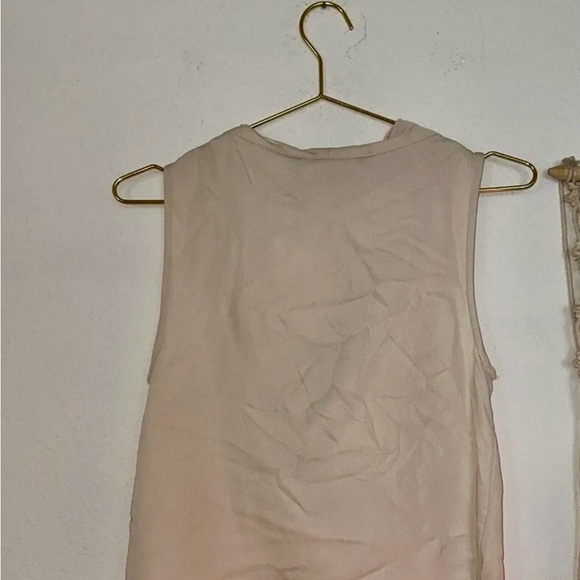 Zara Beige Satin Cowl Neck Sleeveless Blouse Sz.S NWT! - Picture 2 of 5